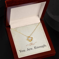 Load image into Gallery viewer, You Are Enough Necklace Daughter Christmas Gifts for Women Love Knot Necklace for Her Encouragement Necklace for Her ShineOn Fulfillment
