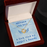 Load image into Gallery viewer, Necklace for Mom from Son, Mother and Son Love Knot with Angel Wings Message Card ShineOn Fulfillment
