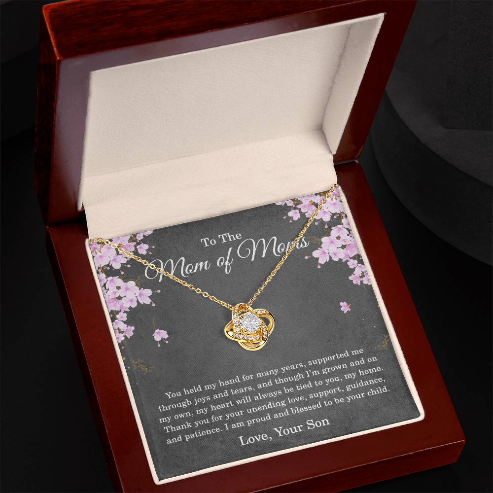 To My Mom Necklace from Son – Heartfelt Gift for Mother's Day, Birthday, or Christmas – Thank You for Your Unending Love