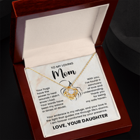 Load image into Gallery viewer, Gift for Mom from Daughter – To My Loving Mom Love Knot Necklace with Heartfelt Message Card

