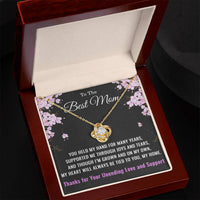 Load image into Gallery viewer, To The Best Mom Love Knot Necklace – Heartfelt Gift for Mom with Message Card ShineOn Fulfillment
