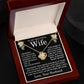 To My Beautiful Wife Necklace from Your Husband Life without You Is Inconceivable Love Knot Pendant for Birthday Christmas Wedding Anniversary 14k Gold Over Stainless Steel
