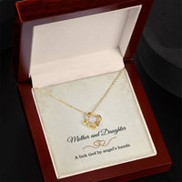 Load image into Gallery viewer, Mother’s Day Gift for Daughter – Mother and Daughter Gift - Mom Love Knot Pendant for Birthday or Christmas – A Link Tied by Angels Hands ShineOn Fulfillment
