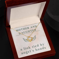 Load image into Gallery viewer, Necklace for Mom from Daughter, Mother and Daughter Love Knot with Angel Wings Message Card ShineOn Fulfillment
