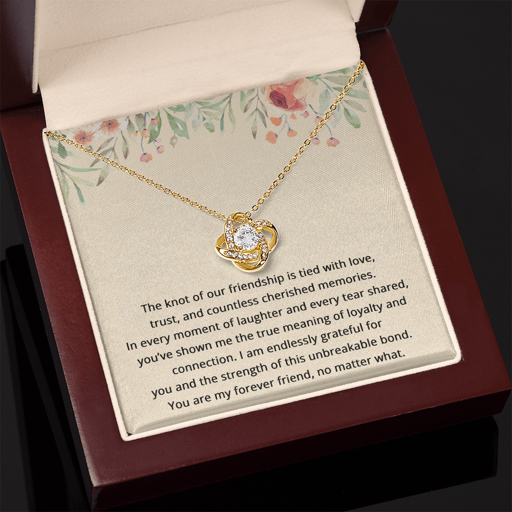 Best Friend Birthday Gifts for Her Best Friend Necklace Friendship Jewelry The Knot Of Jewelry Bestie Christmas Gift BFF