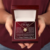 Load image into Gallery viewer, Valentine's Day Necklace for Wife, Love Knot Jewelry from Husband with Box
