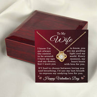 Load image into Gallery viewer, Valentine's Day Necklace for Wife, Love Knot Jewelry from Husband with Box
