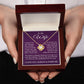 To My Wife Necklace from Husband Anniversary Gift for Wife with Purple Background