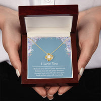 Load image into Gallery viewer, Graduation Gift for Her - Inspirational Birthday Love Knot Necklace for Sister
