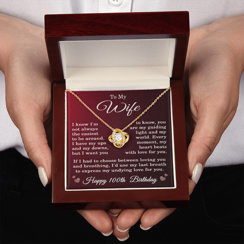100th Birthday Gifts for Wife Happy 100th Birthday Necklace Jewelry 100 Years Old Birthday Gift
