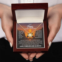 Load image into Gallery viewer, To Mom Necklace with Message Card, Sentimental Love Knot “Heart of Our Home” Gift for Mom
