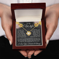 Load image into Gallery viewer, To My Wife Necklace from Husband with Flowers
