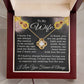 To My Wife Necklace from Husband with Flowers