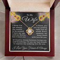 Load image into Gallery viewer, To My Wife Necklace from Husband with Flowers

