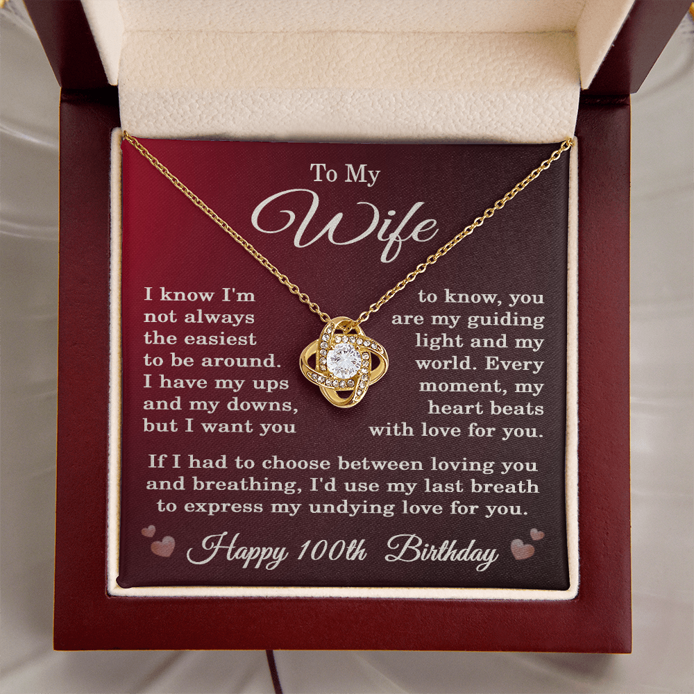 100th Birthday Gifts for Wife Happy 100th Birthday Necklace Jewelry 100 Years Old Birthday Gift