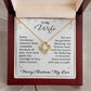 Christmas Gift for Wife from Husband Jewelry To My Wife Necklace Romantic Forever Love Blessings Gift For Her Love Knot Pendant