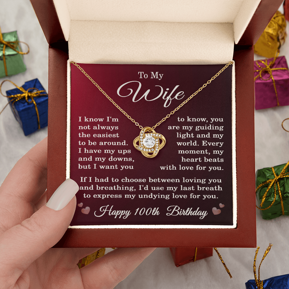 100th Birthday Gifts for Wife Happy 100th Birthday Necklace Jewelry 100 Years Old Birthday Gift