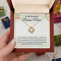 Load image into Gallery viewer, To My Beautiful Bonus Mom Necklace, Bonus Mom Gift from Daughter, Stepmom Mothers Day Jewelry
