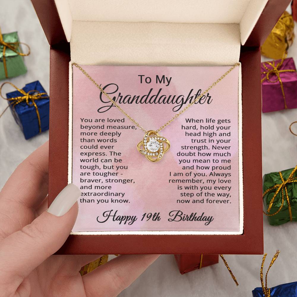 19th Birthday Gifts for Granddaughter Happy 19th Birthday Necklace Jewelry 19 Years Old Birthday Gift
