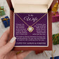To My Wife Necklace from Husband Anniversary Gift for Wife with Purple Background