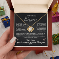 Load image into Gallery viewer, Regalo Para Mi Esposa de Esposo, Collar Nudo de Amor - Spanish Wife Necklace Gift
