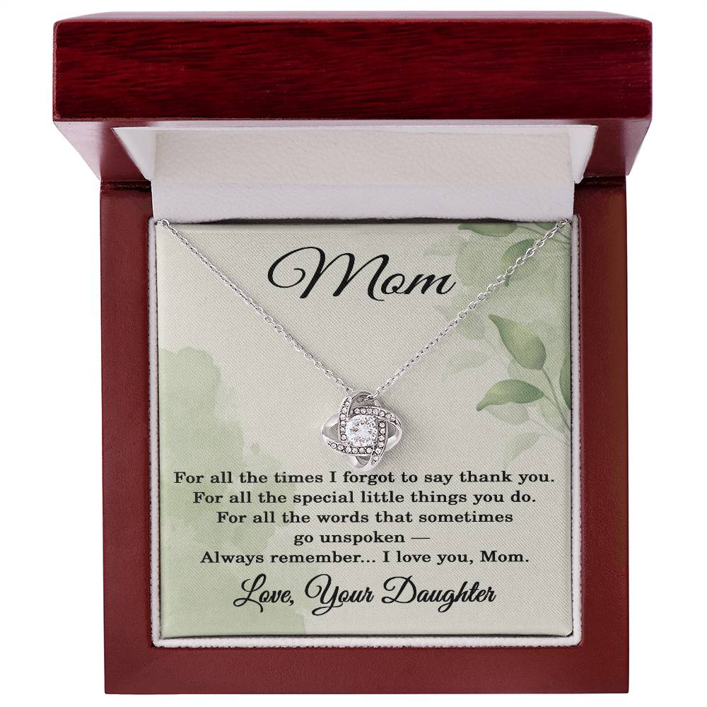 Mom Necklace from Daughter - Mom Birthday Gift from Daughter - Jewelry for Mothers from Daughter