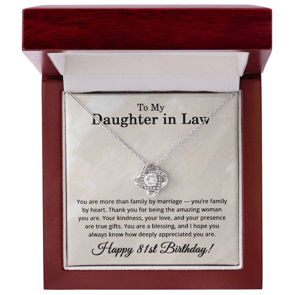 81st Birthday Gifts for Daughter in Law - To My Daughter in Law Necklace