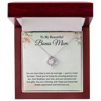 Load image into Gallery viewer, To My Beautiful Bonus Mom Necklace, Bonus Mom Gift from Daughter, Stepmom Mothers Day Jewelry
