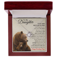 Load image into Gallery viewer, To My Daughter on Her Wedding Day Necklace from Mom and Dad
