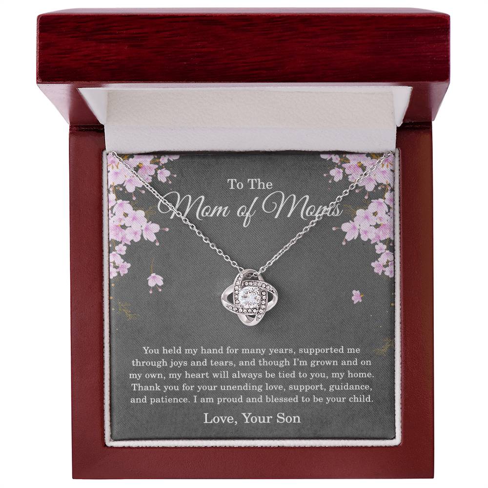 To My Mom Necklace from Son – Heartfelt Gift for Mother's Day, Birthday, or Christmas – Thank You for Your Unending Love