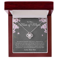 Load image into Gallery viewer, To the Mom of Moms Necklace from Son with Message Card, Sentimental Love Knot Gift for Mom ShineOn Fulfillment
