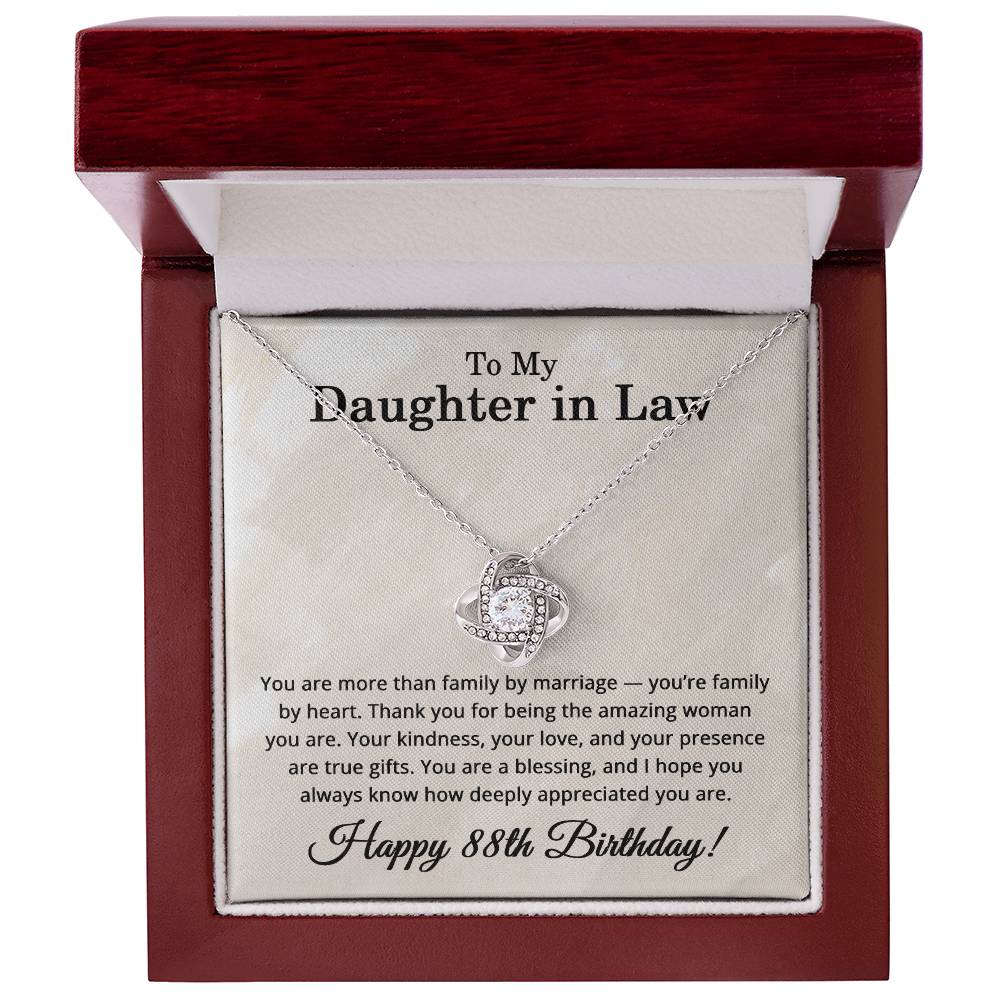 88th Birthday Gifts for Daughter in Law - To My Daughter in Law Necklace
