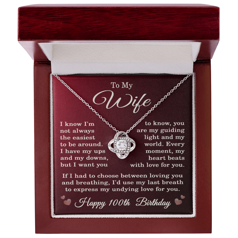 100th Birthday Gifts for Wife Happy 100th Birthday Necklace Jewelry 100 Years Old Birthday Gift