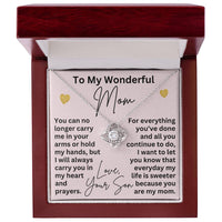 Load image into Gallery viewer, To My Wonderful Mom Necklace from Son with Message Card, Sentimental Love Knot Gift for Mom ShineOn Fulfillment
