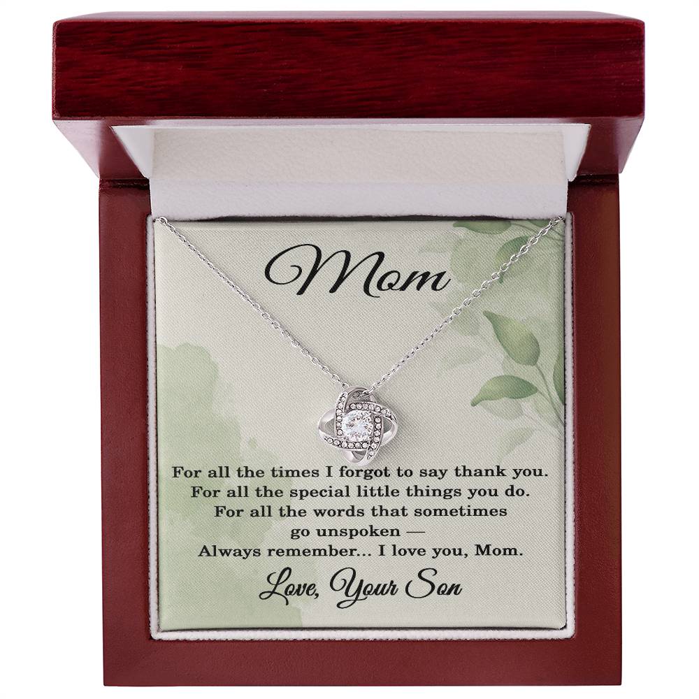 Mom Necklace from Son - Mom Birthday Gift from Son - Jewelry for Mothers from Son