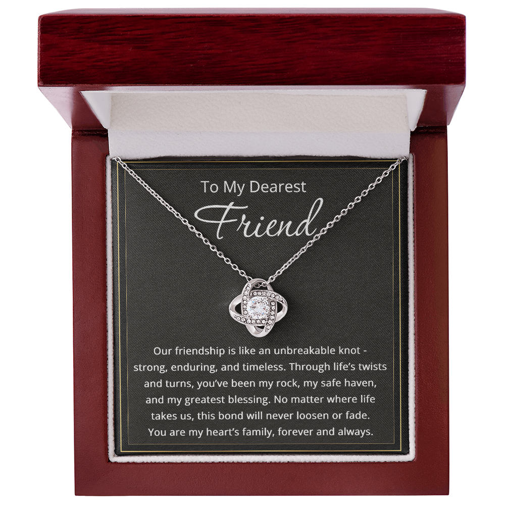 To My Friend Necklace for Women Friendship Necklace The Knot Of Bestie Jewelry BFF Gift Love Knot Pendant