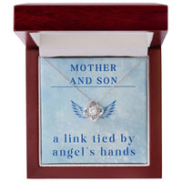 Load image into Gallery viewer, Necklace for Mom from Son, Mother and Son Love Knot with Angel Wings Message Card ShineOn Fulfillment
