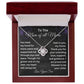 Mother’s Day Necklace from Son – Christmas or Valentine’s Day Gift for Mom – Thank You Gift for Mom - Love Knot Pendant