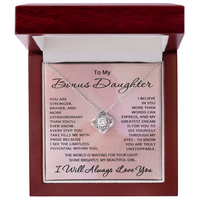 Load image into Gallery viewer, To My Bonus Daughter Necklace from Stepmom or Stepdad - Stepdaughter Gift for Birthday

