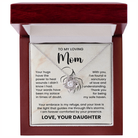 Load image into Gallery viewer, Gift for Mom from Daughter – To My Loving Mom Love Knot Necklace with Heartfelt Message Card
