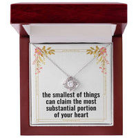 Load image into Gallery viewer, New Mom Gift – Love Knot Necklace for New Mother with Heartfelt Message Card, Baby Shower Gift ShineOn Fulfillment
