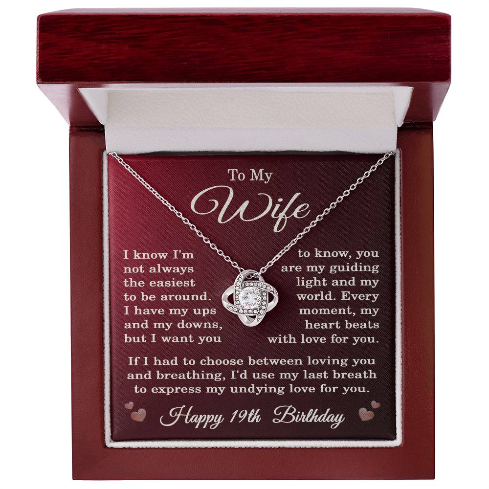 19th Birthday Gifts for Wife Happy 19th Birthday Necklace Jewelry 19 Years Old Birthday Gift