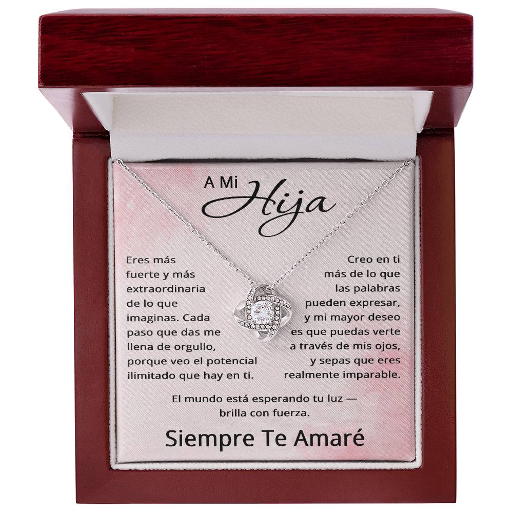 A Mi Hija Collar - A Mi Hija Necklace - Regalo Para Mi Hija En Español - Gift for My Daughter in Spanish