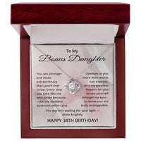 Load image into Gallery viewer, 34th Birthday Gifts for Bonus Daughter - 34th Birthday Necklace for Stepdaughter - To My Step Daughter Necklace
