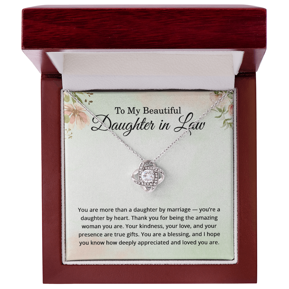 Daughter in Law Gifts - To My Beautiful Daughter in Law Necklace Jewelry for Her