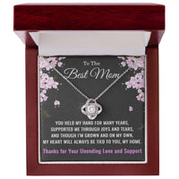 Load image into Gallery viewer, To The Best Mom Love Knot Necklace – Heartfelt Gift for Mom with Message Card ShineOn Fulfillment
