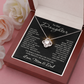 To Our Daughter Necklace – Gift from Mom and Dad – Love Knot Pendant for Birthday or Christmas