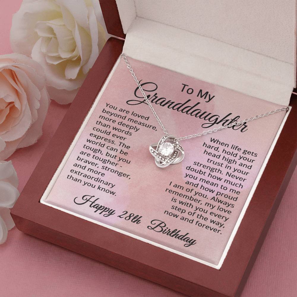 28th Birthday Gifts for Granddaughter Happy 28th Birthday Necklace Jewelry 28 Years Old Birthday Gift