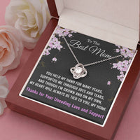 Load image into Gallery viewer, To The Best Mom Love Knot Necklace – Heartfelt Gift for Mom with Message Card ShineOn Fulfillment
