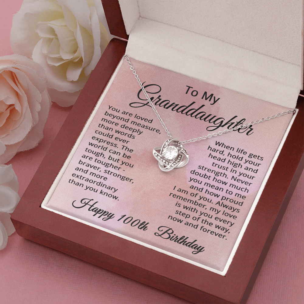 100th Birthday Gifts for Granddaughter Happy 100th Birthday Necklace Jewelry 100 Years Old Birthday Gift